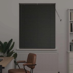 Persiana de Janela com cortinas Outros Manual Preto 100 x 130 cm Alumí
