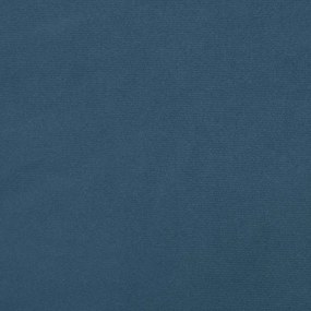 Cama box spring colchão LED 120x190cm couro artif. azul-escuro