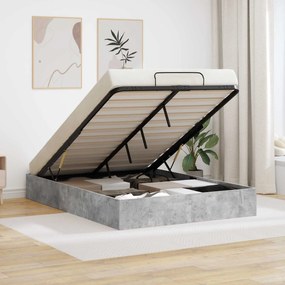 vidaXL Estrutura de Cama Ottoman Cinzento 120 x 200 cm