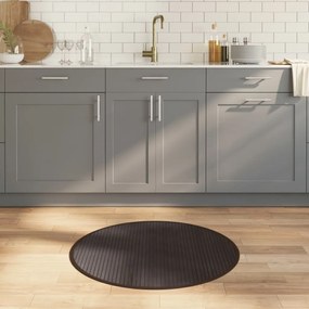 vidaXL Tapete redondo 80 cm bambu castanho-escuro