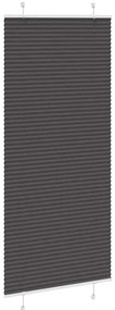 Preto Plissada Cega 90x200 cm Largura Tecido 89,4 cm Poliéster