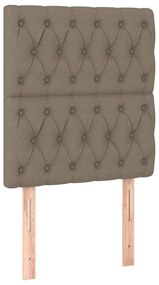 Cama com molas/colchão 80x200 cm tecido castanho-acinzentado