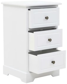 Mesa de cabeceira em MDF e madeira de pinho 35x32x59 cm