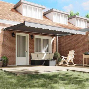 Toldo Manual Manual Antracite 4,5 × 3 m