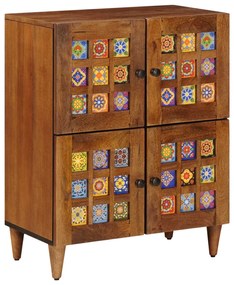 vidaXL Buffet Nogueira 60 x 33,5 x 75 cm Madeira de manga maciça