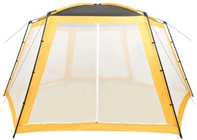 Tenda para piscina 660x580x250 cm tecido amarelo