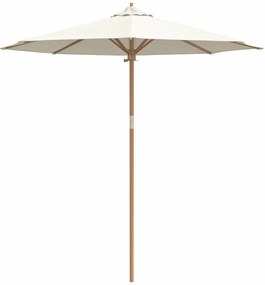 Guarda-sol de Jardim Branco Creme 240x260 cm de Bambu
