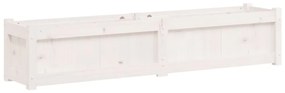 Vasos/floreiras de jardim 2 pcs madeira de pinho maciça branco