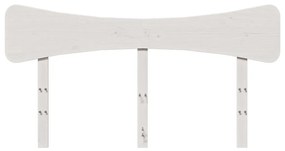 Cabeceira 150 cm madeira de pinho maciça branco