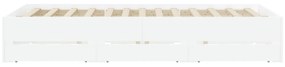 Estrutura de cama c/ gavetas 140x200cm derivados madeira branco
