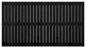 Cabeceira de parede 166x3x90 cm madeira de pinho maciça preto
