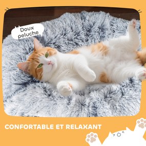 Túnel para gatos  90 x 80 x 27 cm de interior com cama para gatos em forma de donut, almofada circular lavável, cinzento claro