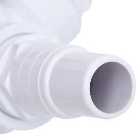 Válvula esférica de 3 vias para piscina branco e preto