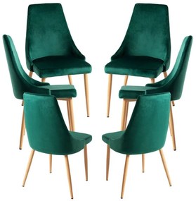 Pack 6 Cadeiras Stoik Wood - Verde
