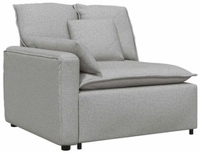 Sofá modular com almofadas cinzento nublado