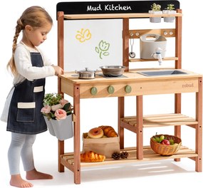 Cozinha de brincar para crianças para exterior 93 x 73 x 38 cm Caramelo