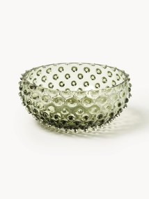Taça de vidro artesanal Hobnail