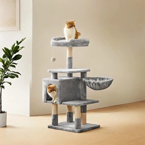 Arranhador para gatos 50 x 40 x 110 cm Cinzento claro