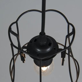 Candeeiro de suspensão retro preto 15 cm - Granny Frame Retro