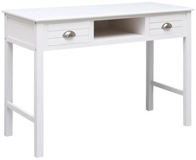 vidaXL Secretária 108x45x76 cm madeira de paulownia maciça branco
