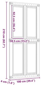 Porta de celeiro CORONA 100x210 cm pinho madeira maciça