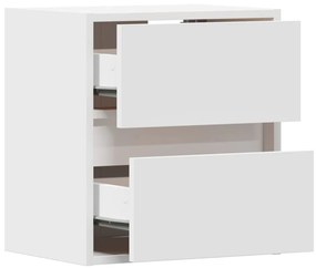 Móvel de parede para TV com luzes LED 41x31x45 cm branco