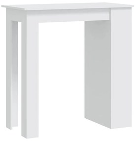Mesa de Bar Amber com 3 Prateleiras de 102 cm - Branco - Design Modern