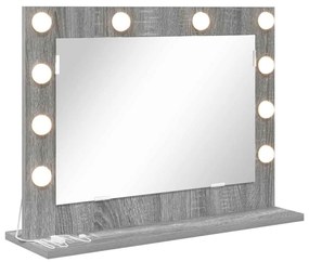 Espelho de Toucador Cinzento Sonoma MDF, Vidro 60 x 45 x 18 cm