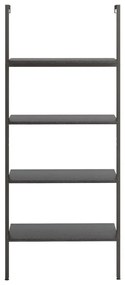 Unidade 4 prateleiras inclinada 64x35x152,5 cm preto