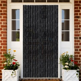 vidaXL Cortina anti-insetos 100x230 cm chenille antracite