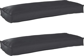 vidaXL Conjunto de Almofadas para Palete 2 pcs Preto 100 x 40 x 8 cm