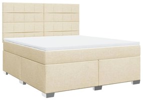 Cama com molas/colchão 180x200 cm tecido cor creme