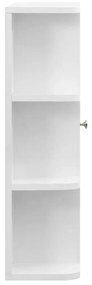 Armário espelhado para casa de banho 66x17x63 cm MDF branco