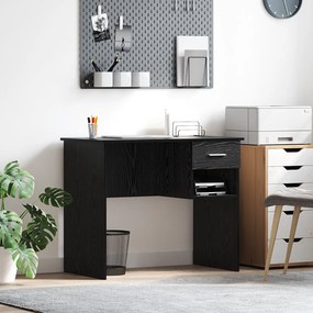vidaXL mesa com armazenamento Carvalho Preto 90x49.5x75 cm Madeira de engenharia