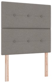 Cama Box Spring com Colchão &amp; Banco Cinza 120x200 cm Tecido