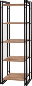 Conjunto de Mobiliário de Sala Cosmo – Pinho Atlântico Preto – Estante