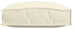 Almofadas de Pallet para Assento 2 pcs Creme 40x40x8 cm Tecido Oxford