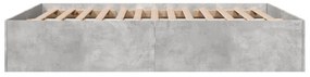 Estrutura de cama 150x200 cm derivados de madeira cinza cimento