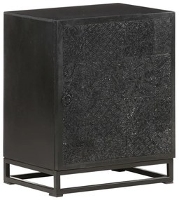 Mesa de cabeceira 40x30x50 cm acácia e mangueira maciça preto
