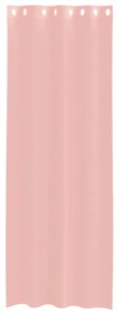 Cortinas de voile com ilhós 2 pcs rosa 140x260 cm