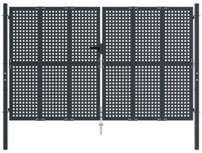 Portão de jardim 300x175 cm aço antracite