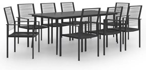 9 pcs conjunto de jantar para jardim