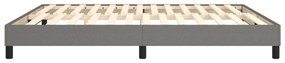 Estrutura de cama sem colchão 160x200 cm tecido cinzento-escuro