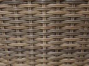 Cama de jardim com toldo em rattan castanho claro SYLT Beliani