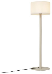 Candeeiro de Chão Exterior Escandinavo Bege com Abajur Branco IP44 - Mississippi Moderno