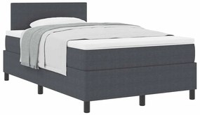 Cama Box Spring com Colchão Cinza Escuro 120x200 cm Tecido de Corduroy