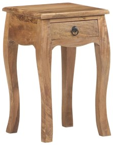 Mesa de cabeceira 28x28x46 cm madeira de mangueira maciça