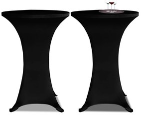 Toalha de Mesa elástica Ø80, Preta / 2 peças