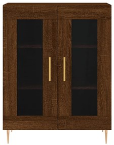 Armário alto 69,5x34x180cm madeira processada carvalho castanho