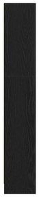 Estante de Carvalho Preto - 60 x 24 x 143 cm - Feita de Madeira de Eng
